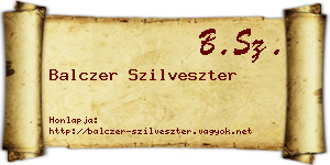 Balczer Szilveszter névjegykártya